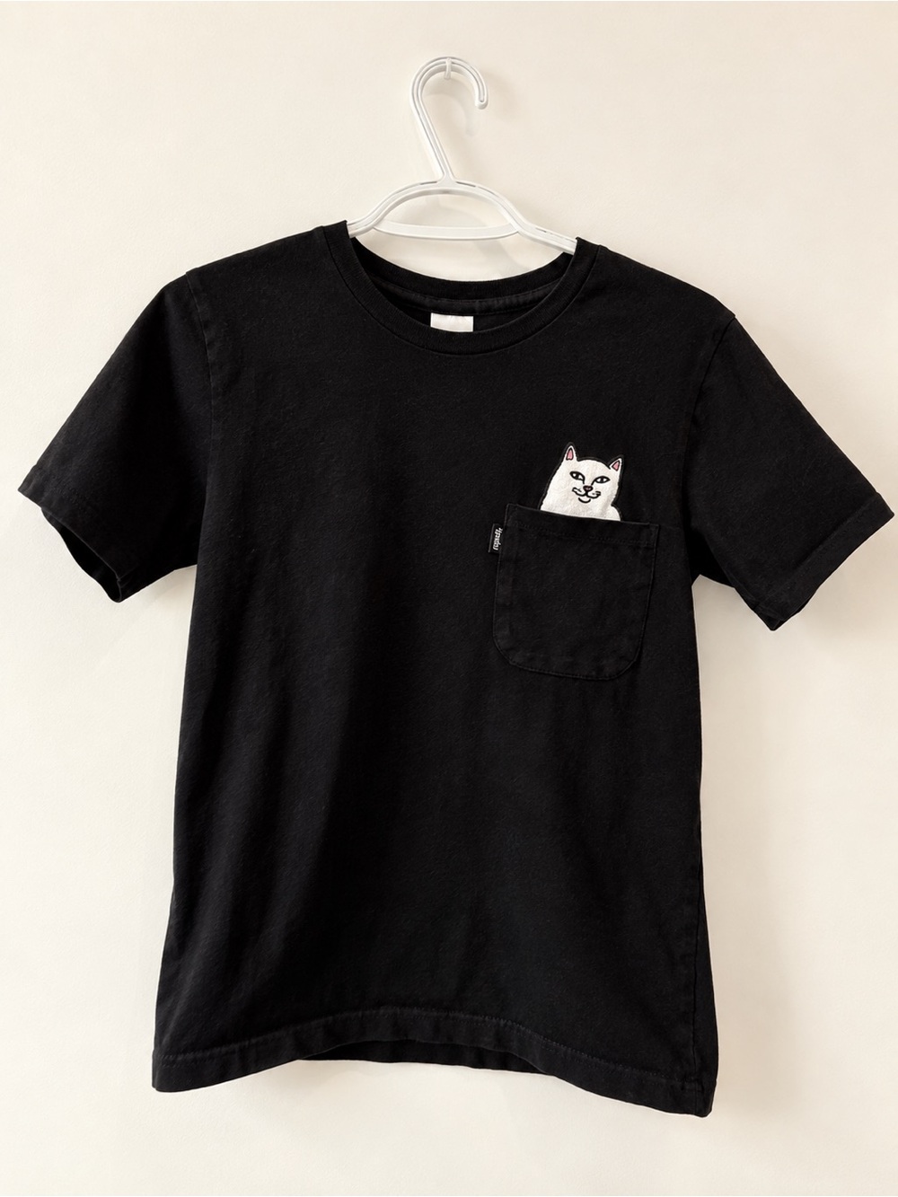 RIPNDIP Lord Nermal Pocket T-Shirt Black & White Small